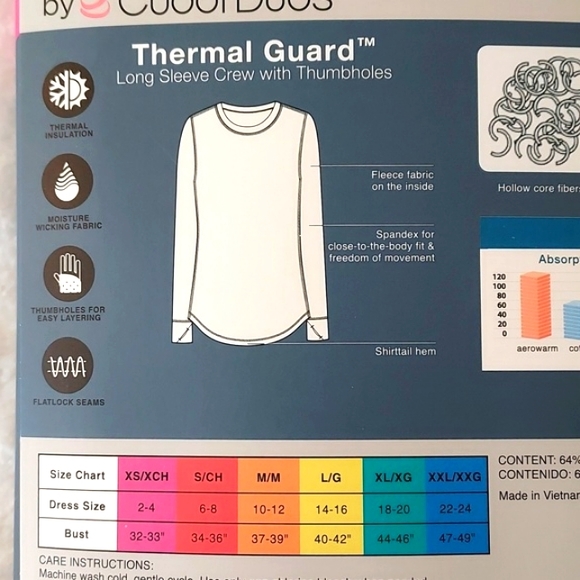 Cuddl Duds Thermal Guard Crew - Picture 5 of 8